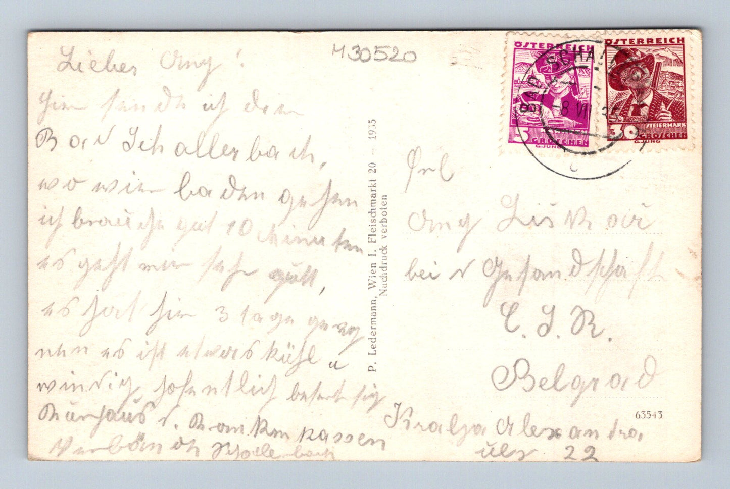 Pohlednice Rakousko Bad Schallerbach Neues Bad 1935 (M30520)