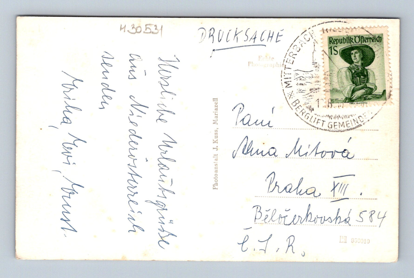 Pohlednice Rakousko Mitterbach Ötscher hora (M30531)
