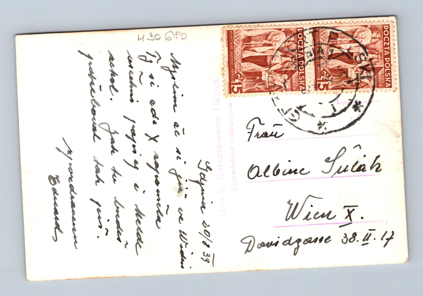 Pohlednice Polsko Jastarnia ambona v kostele 1939 (M30680)