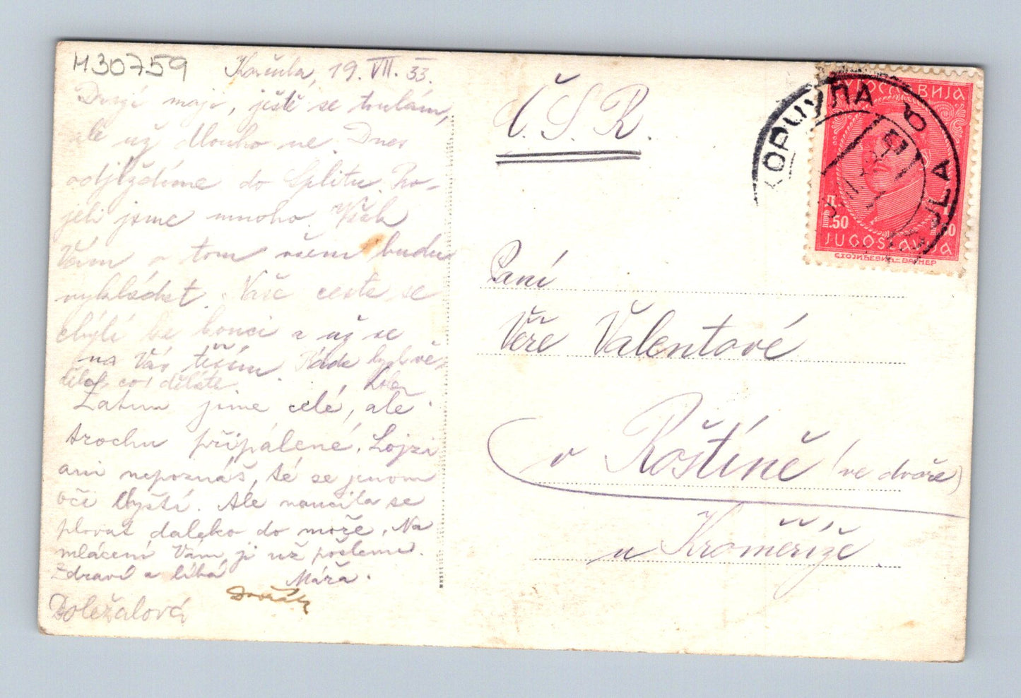 Pohlednice Chorvatsko Korčula pobřeží 1933 (M30759)