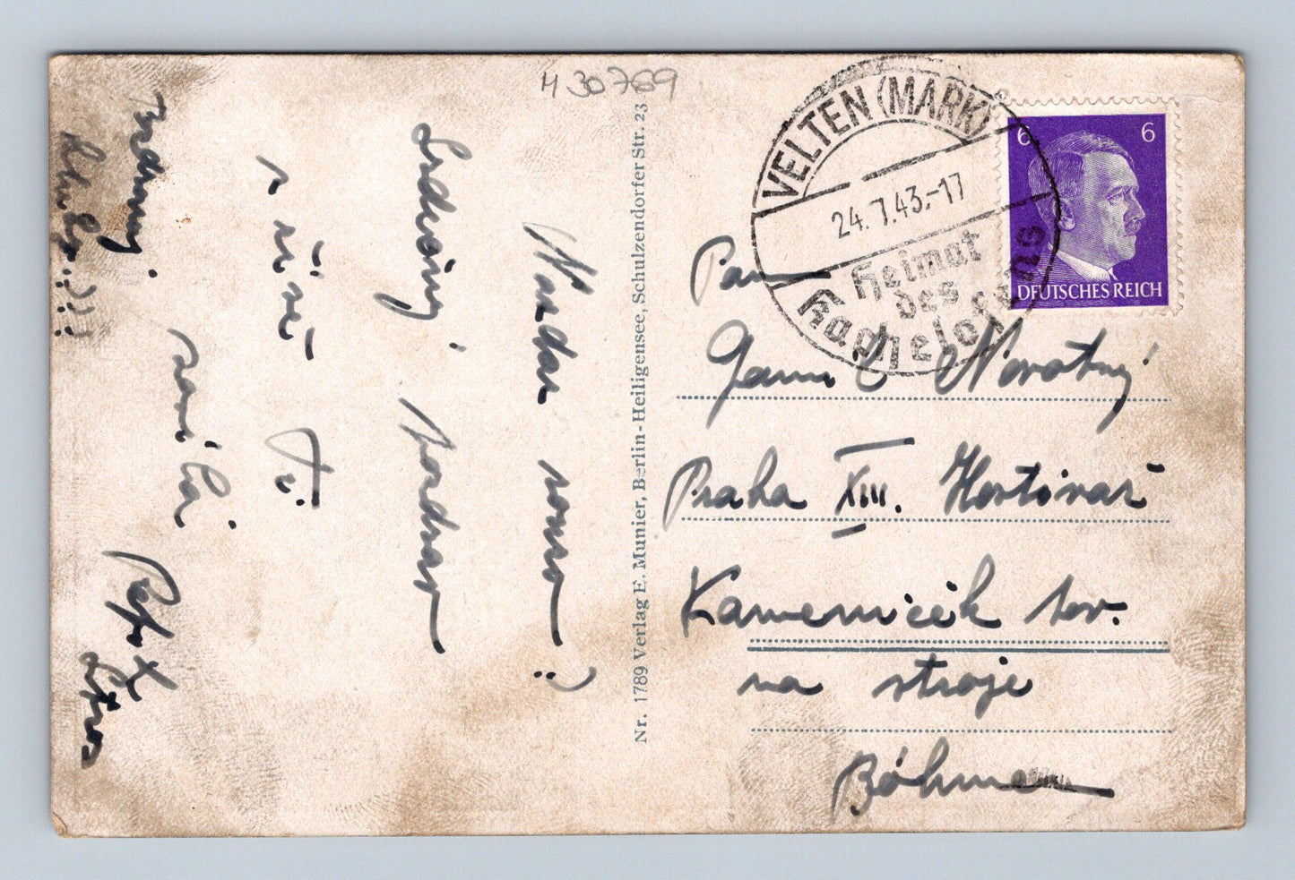 Pohlednice Německo Berlin Deutschlandhalle 1943 (M30769)