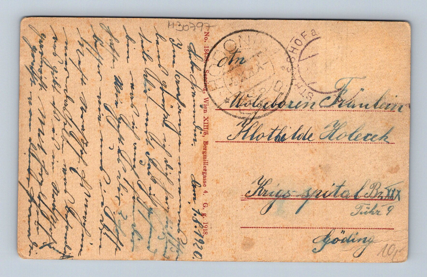 Pohlednice Rakousko Straßhof zámek letadlo 1920 (M30797)