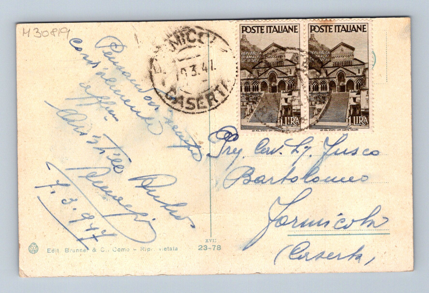 Pohlednice Itálie Amalfi pobřeží 1941 (M30819)