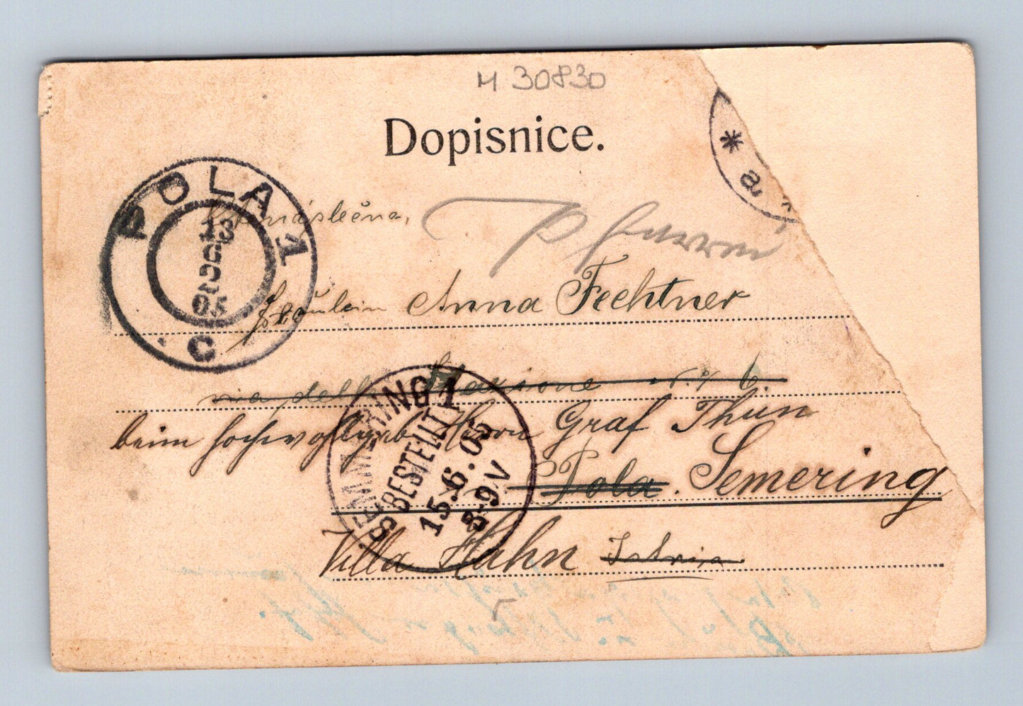 Pohlednice Rakousko Vídeň Hofburg a fontána 1905 (M30830)