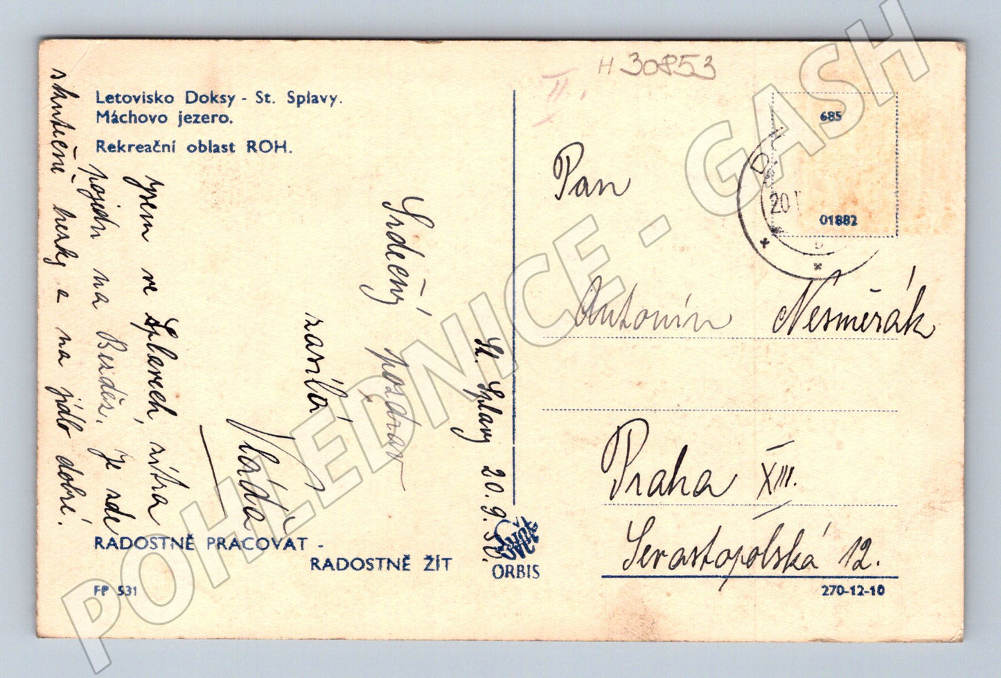Pohlednice Doksy Máchovo jezero (M30853)