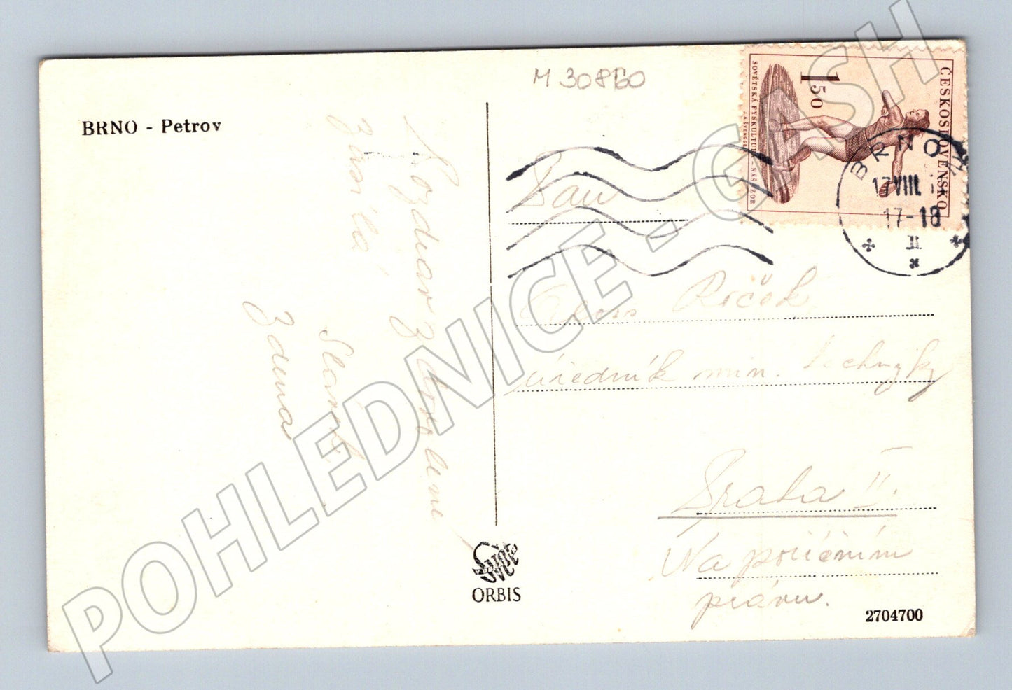 Pohlednice Brno Petrov 1938 (M30860)