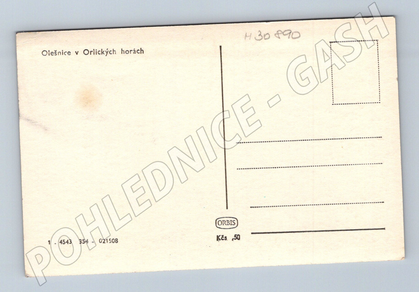 Pohlednice Olešnice v Orlických horách pohled na obec (M30890)