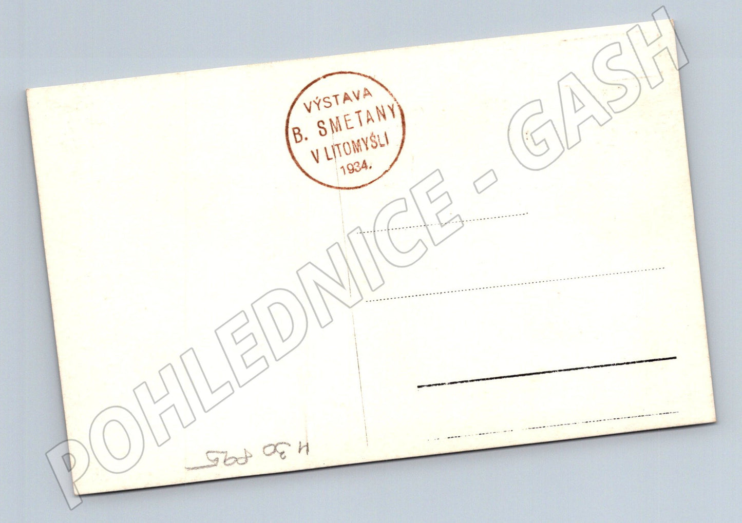 Pohlednice Litomyšl Výstava B. Smetany busta 1924 (M30895)