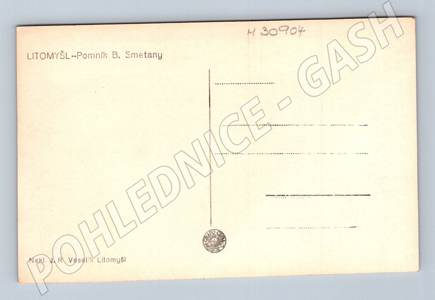 Pohlednice Litomyšl Pomník B. Smetany (M30904)