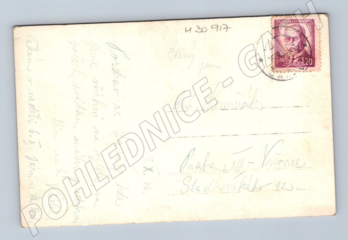 Pohlednice Sázava ostatek sv. Prokopa 1946 (M30917)