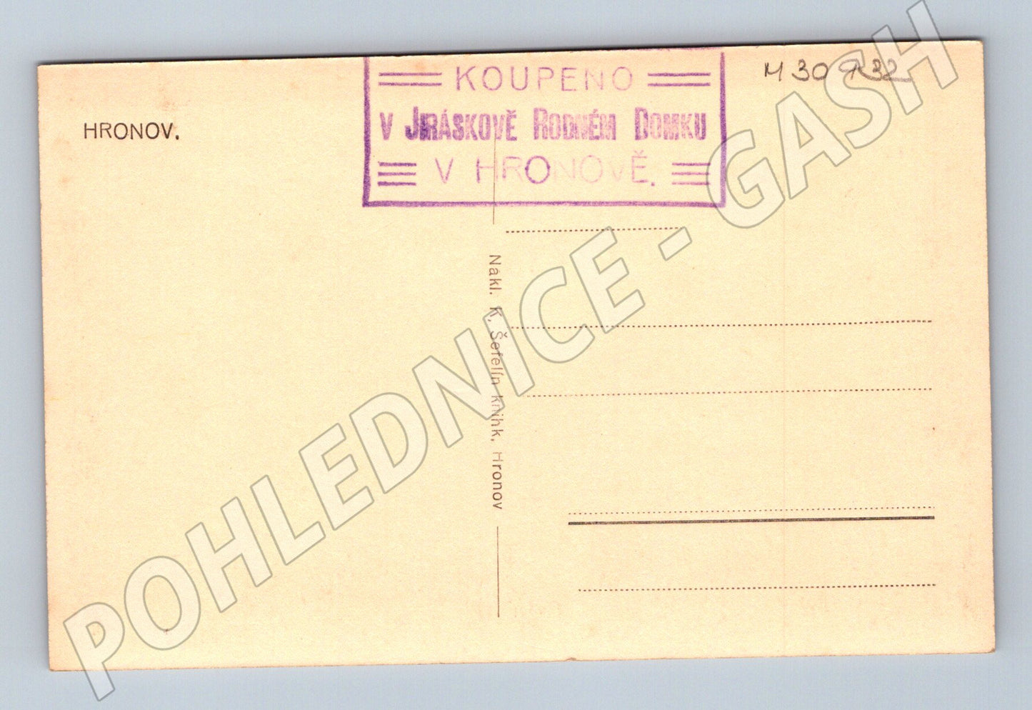 Pohlednice Hronov Rodná světnička A. Jiráska (M30932)