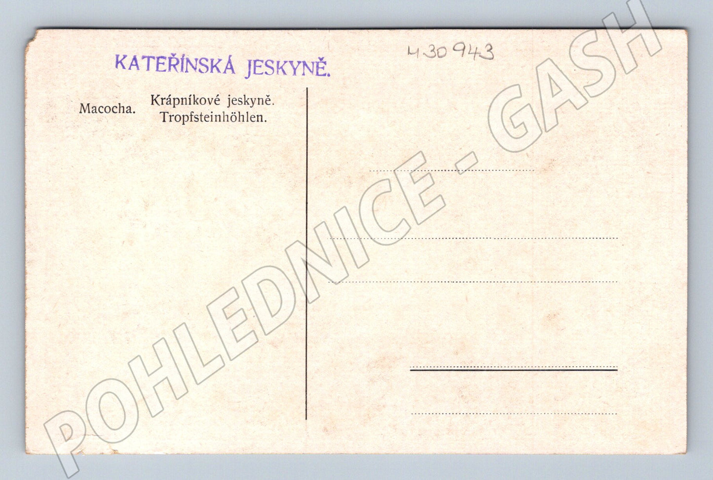 Pohlednice Kateřinská jeskyně Macocha krápníky (M30943)