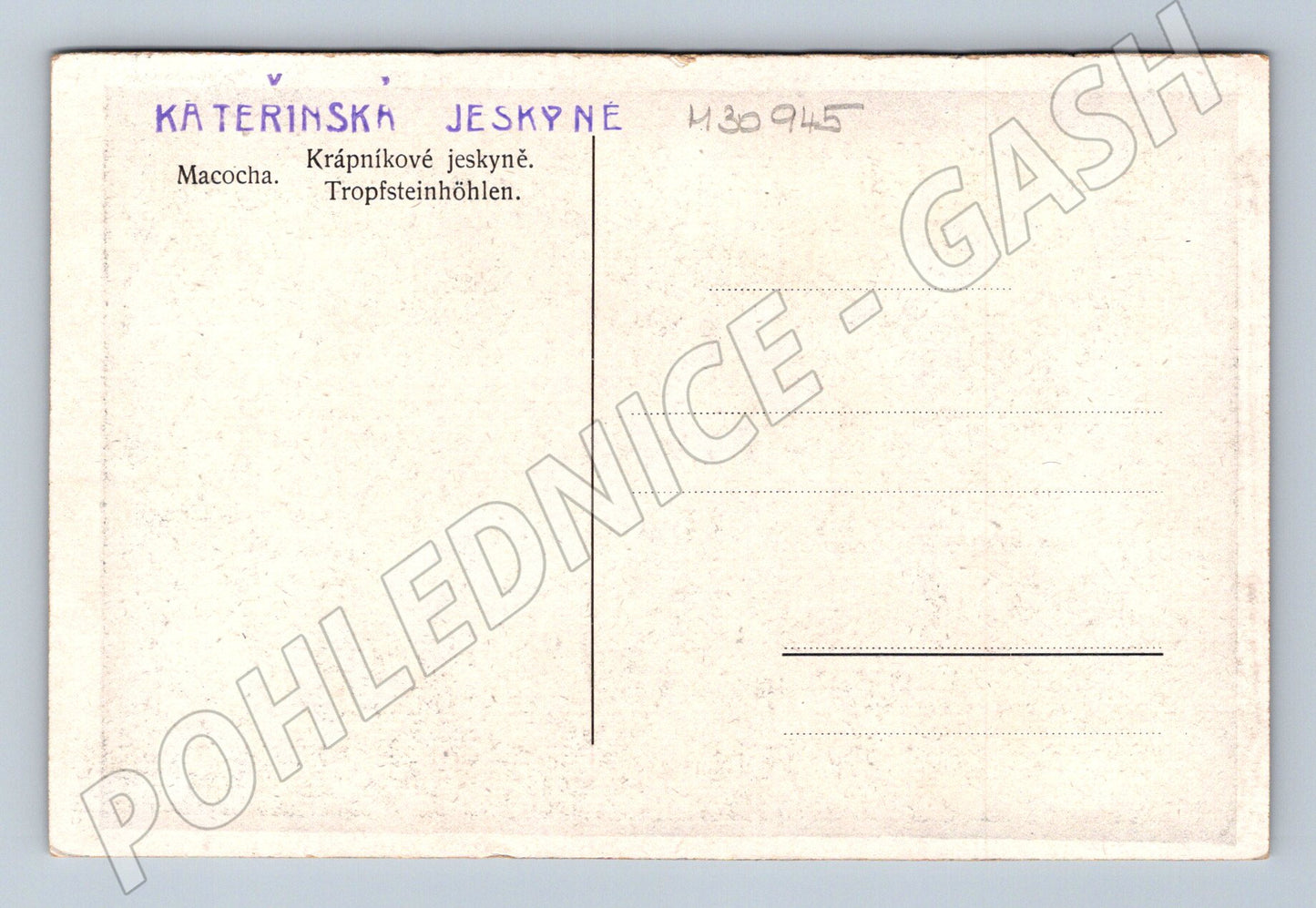 Pohlednice Kateřinská jeskyně Macocha Krápníky (M30945)