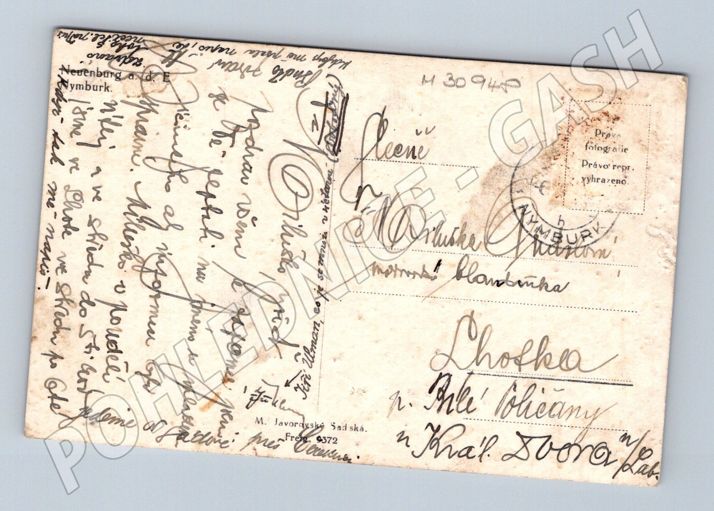 Pohlednice Nymburk v podvečer 1920 (M30948)