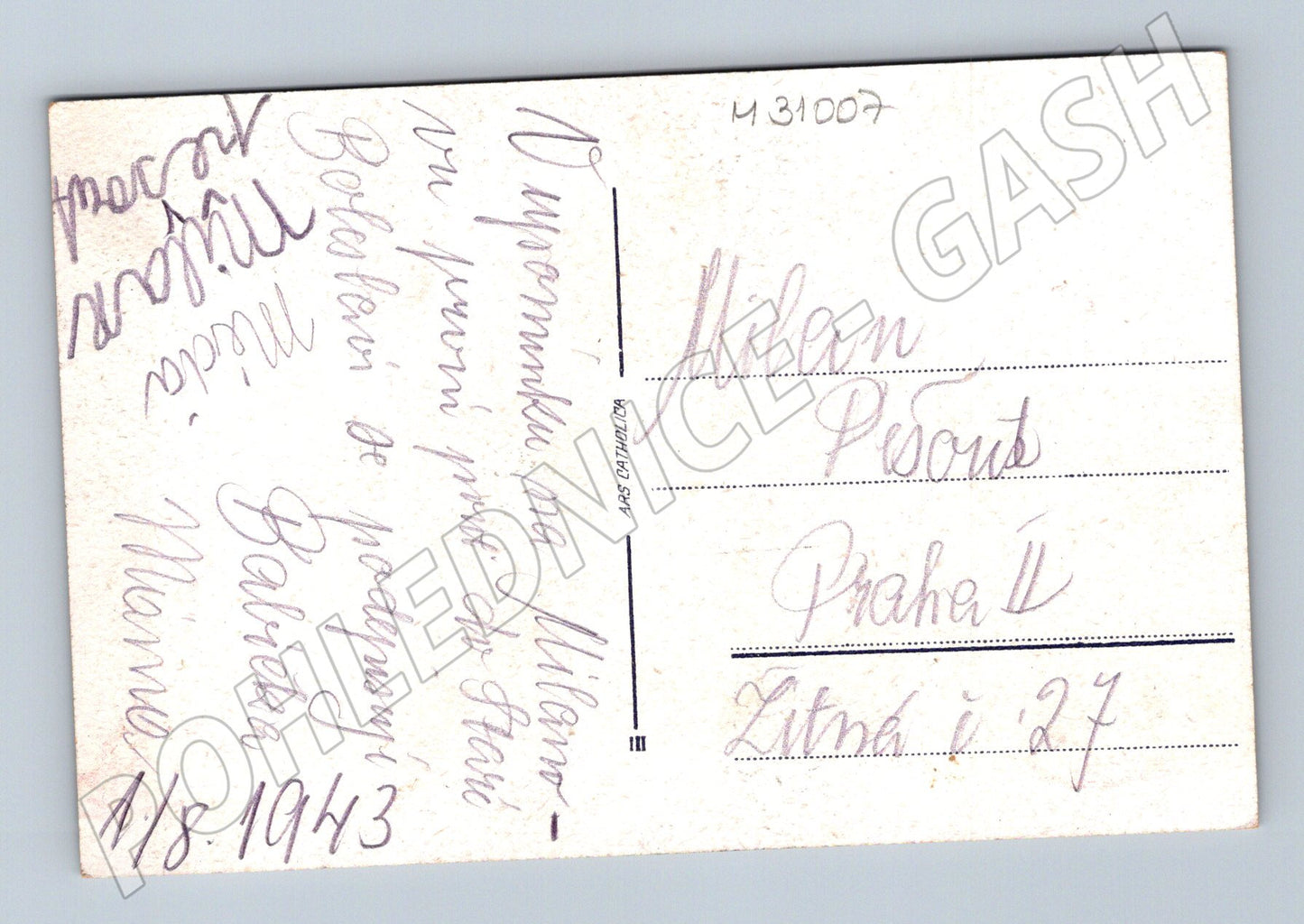 Pohlednice St. Boleslav Madona svatí patroni 1943 (M31007)