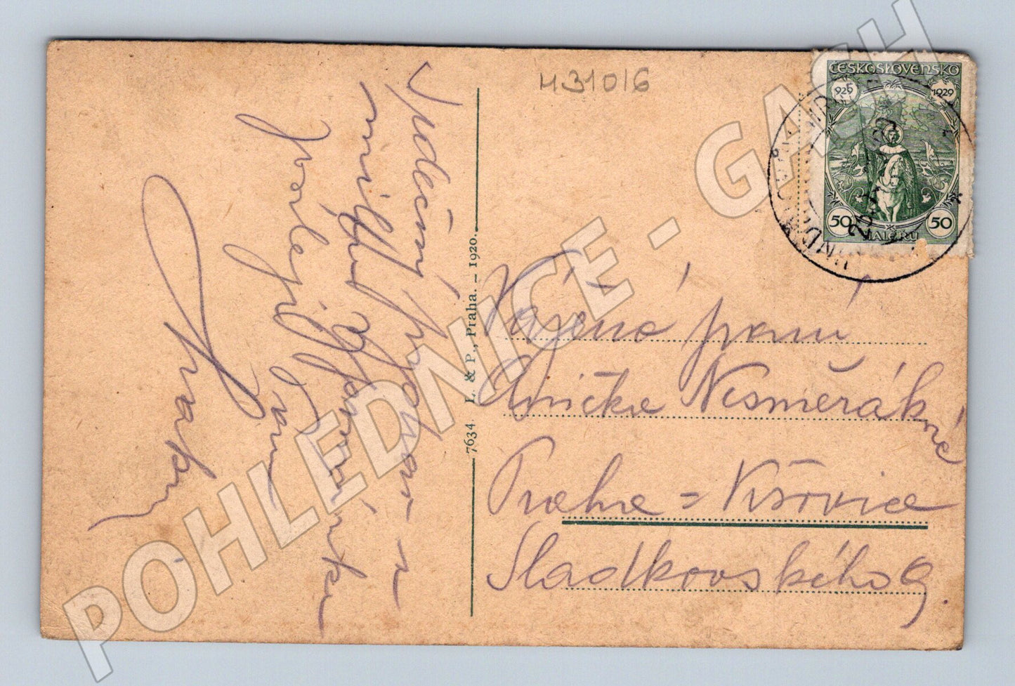 Pohlednice Jindřichův Hradec zámek 1920 (M31016)