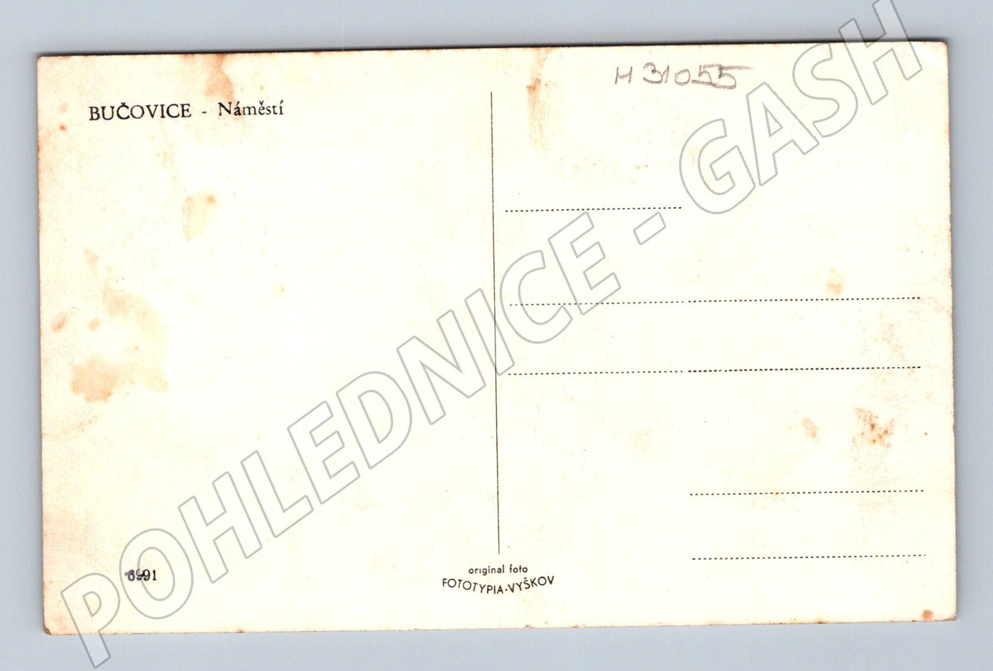 Pohlednice Bučovice náměstí a zámek (M31055)