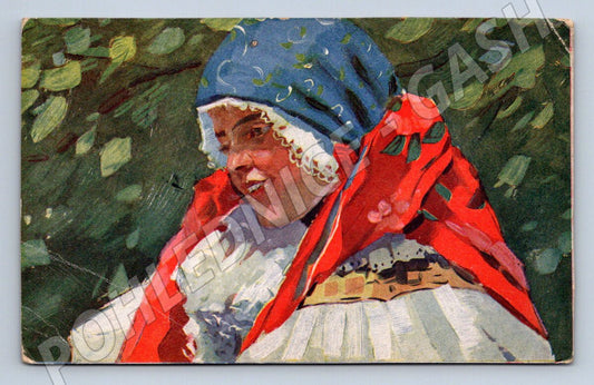 Pohlednice žena v moravském kroji 1919 (M3106)