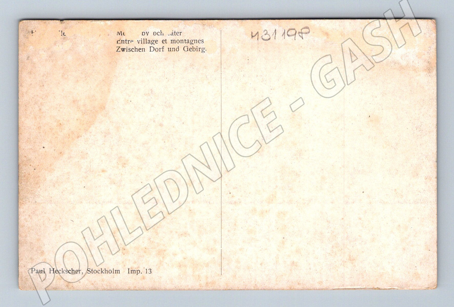 Pohlednice Skandinavie Horská krajina s ženou (M31198)
