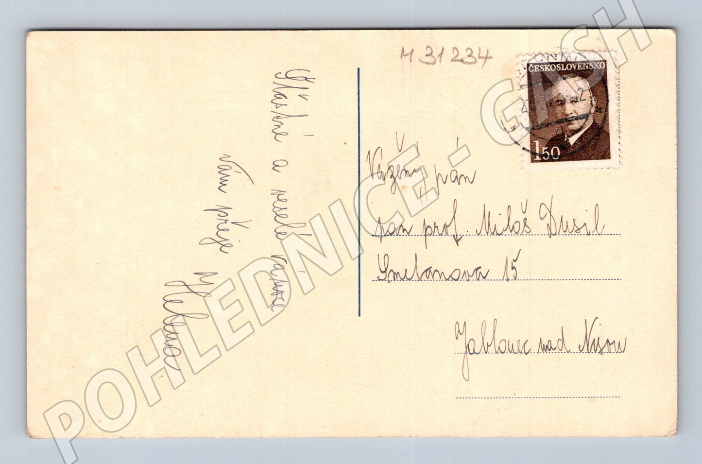 Pohlednice Československo Vánoce svíčky ozdoby (M31234)