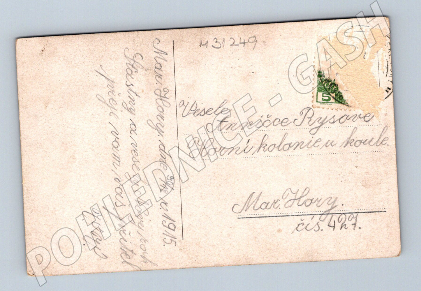 Pohlednice Novoroční přání děti s hodinami 1915 (M31249)