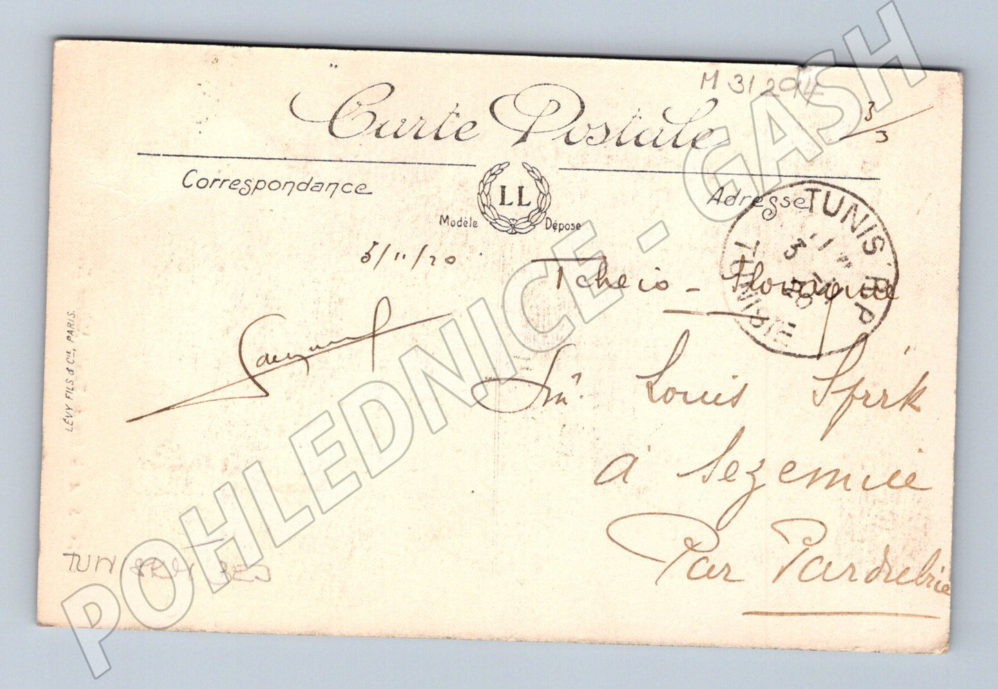 Pohlednice Tunisko Naceur Bey Tunis 1920 (M31294)