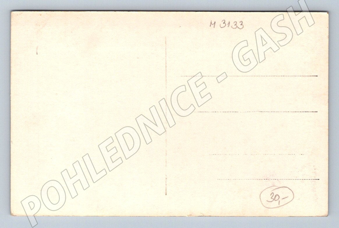 Postcard soldier's monument Czech city (M3133)