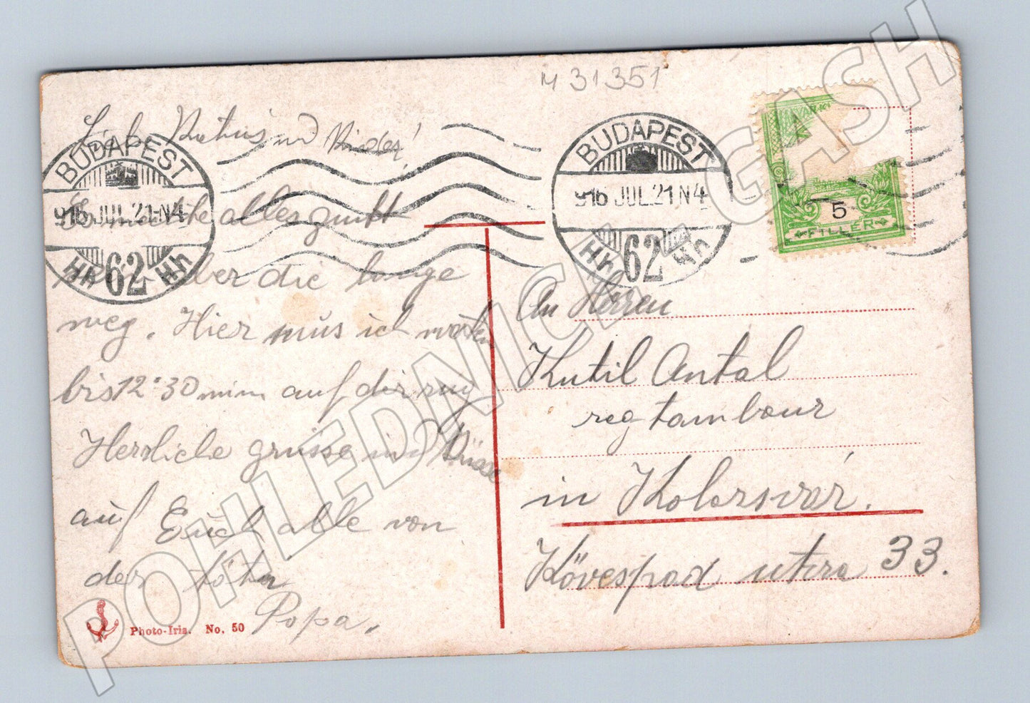 Pohlednice Maďarsko Budapešť parlament Dunaj 1916 (M31351)