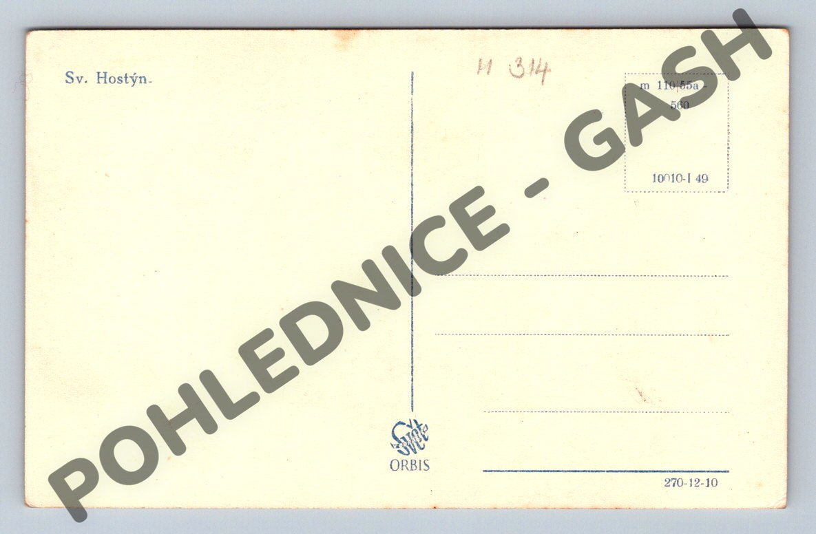 Postcard Holy Hostyn sheep grazing small format (M314)