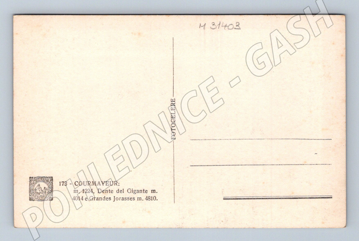 Pohlednice Itálie Courmayeur Alpy (M31403)