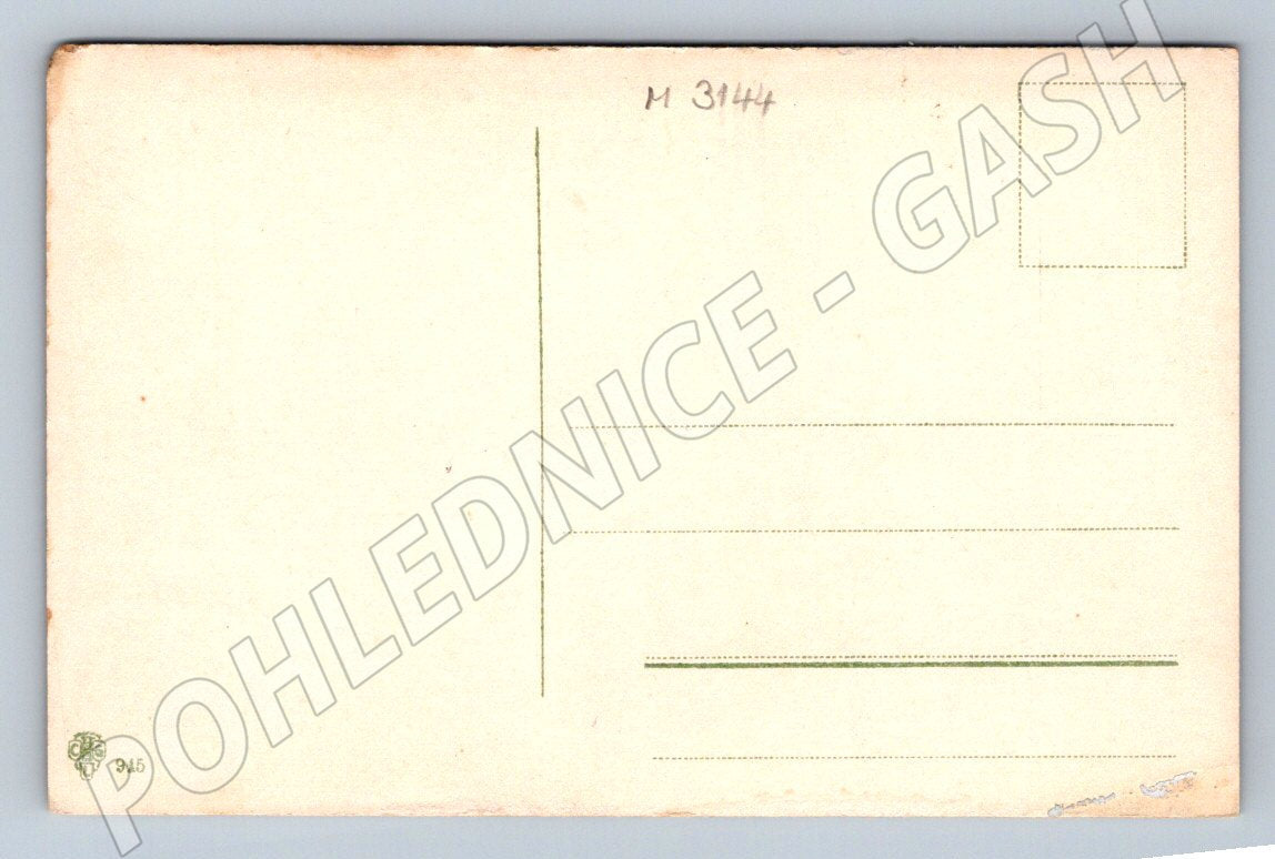 Postcard rural scene woman child and man (M3144)