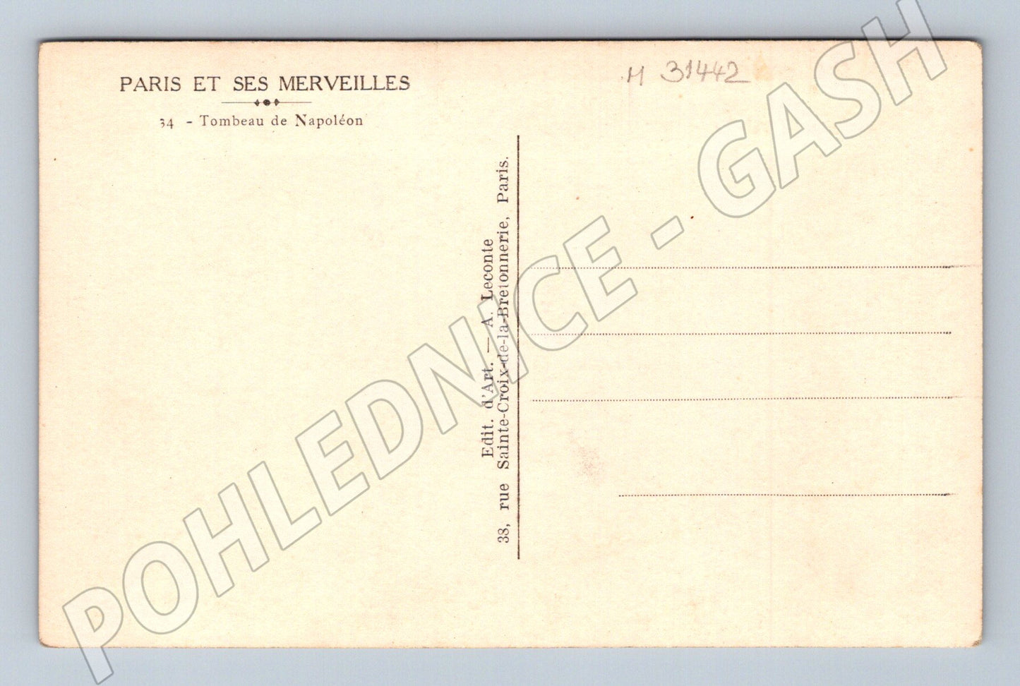 Pohlednice Francie Paříž Hrobka Napoleona (M31442)