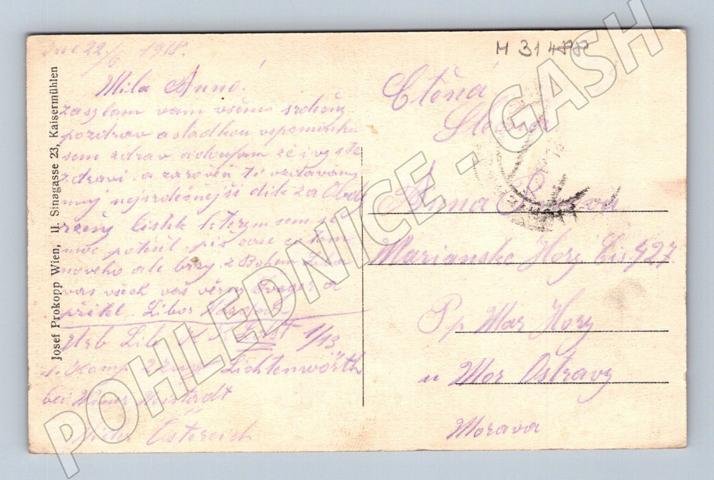 Pohlednice Rakousko Lichtenwörth - Nadelburg 1913 (M31488)