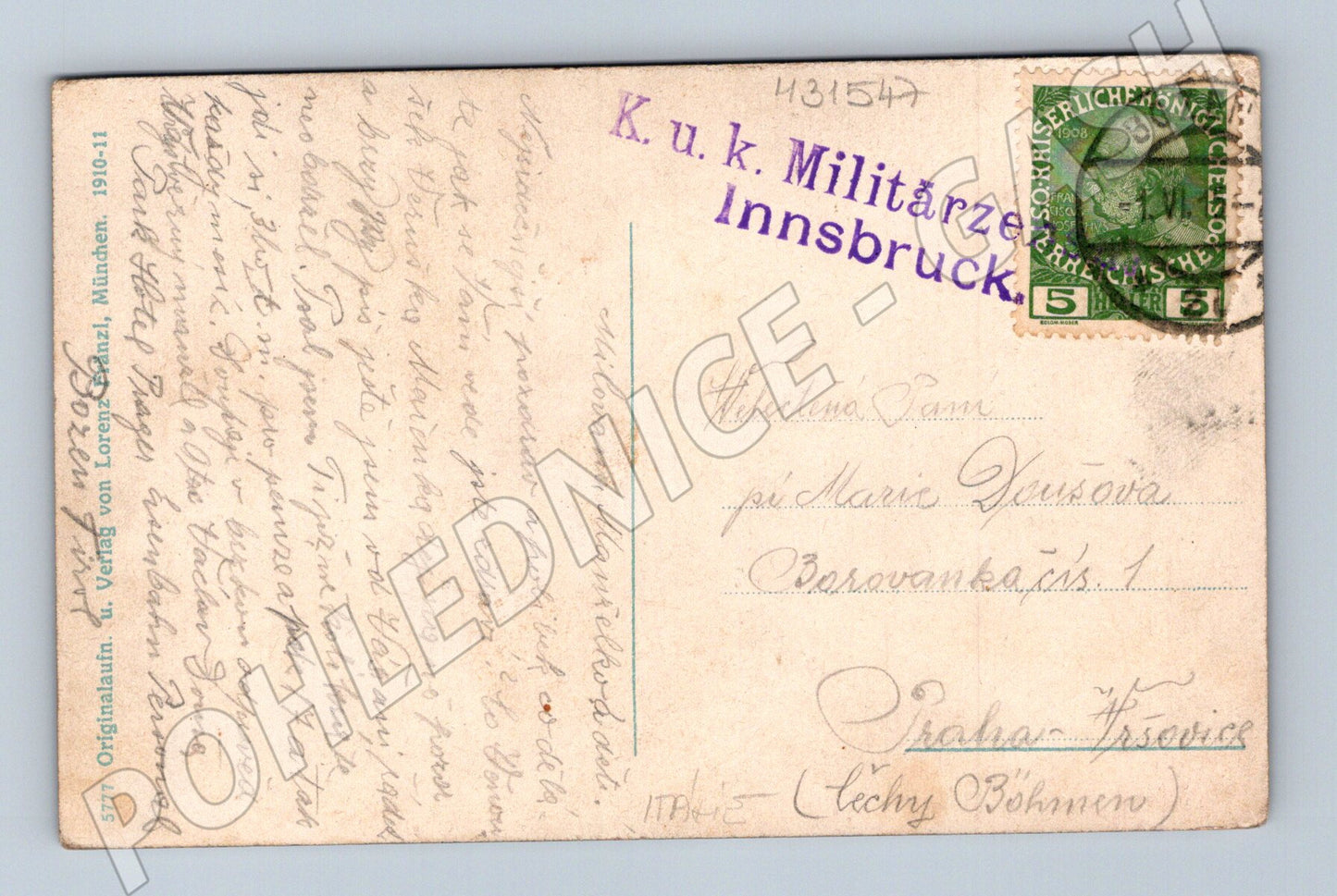 Itálie Gries b. Bozen Erzherzog-Heinrich-Promenade 1908 (M31547)
