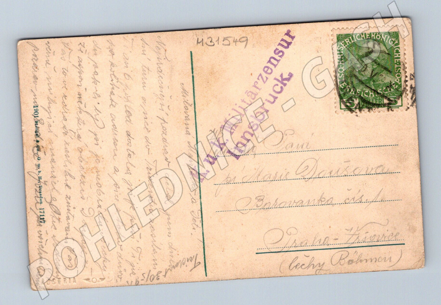Pohlednice Itálie Trento Piazza di Fiera 1903 (M31549)