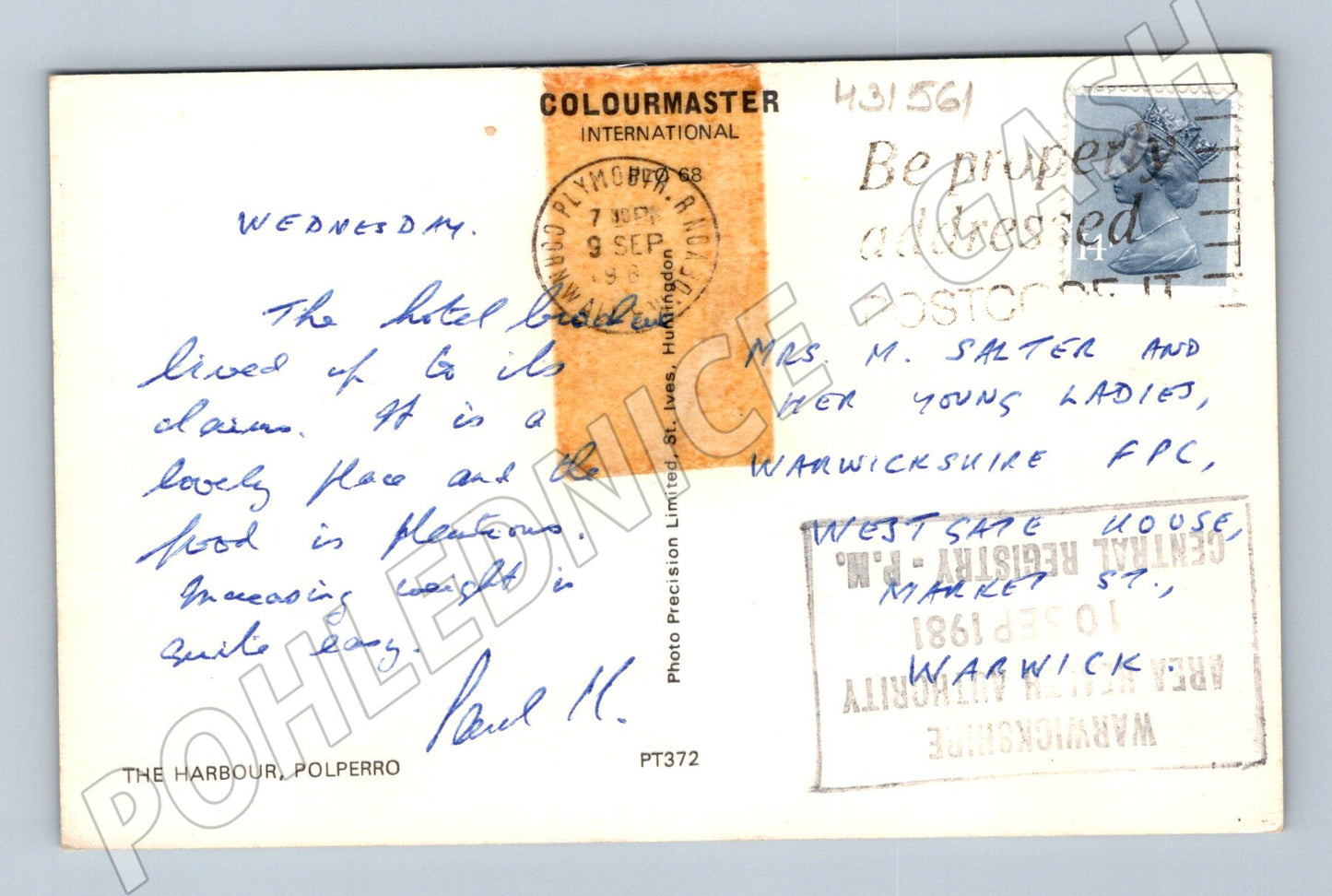 Pohlednice Velká Británie Polperro přístav 1968 (M31561)
