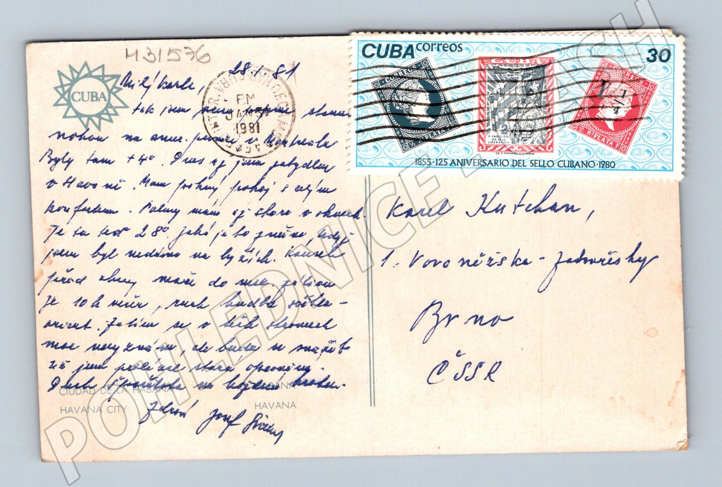 Pohlednice Kuba Havana City 1981 (M31576)