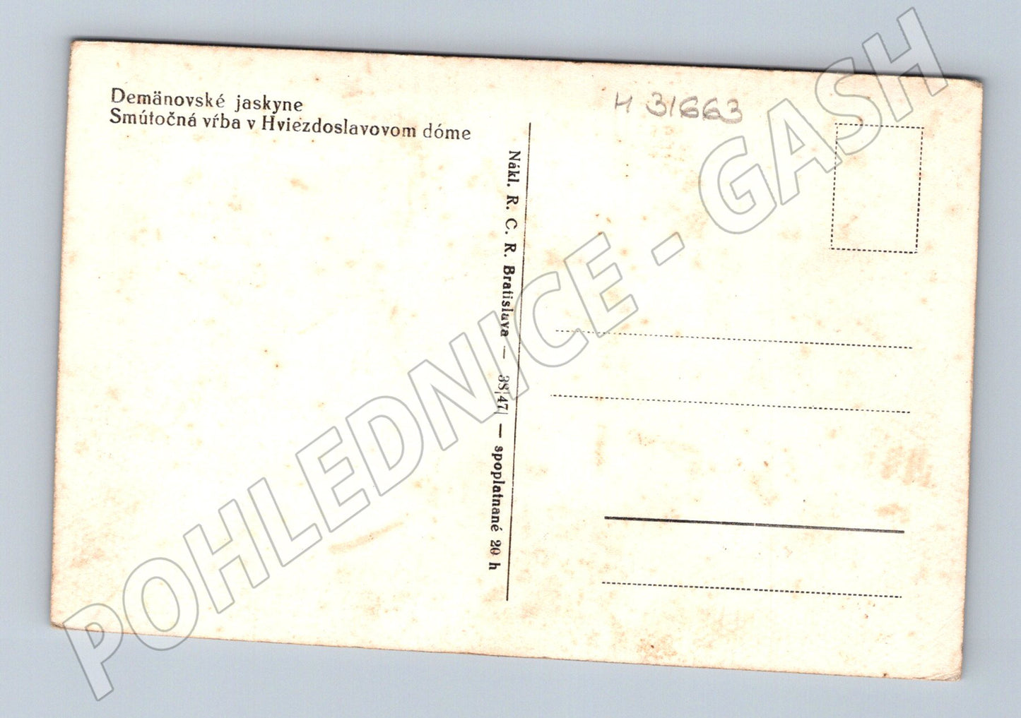 Pohlednice Slovensko Demänovské jaskyne Smútočná vŕba (M31663)