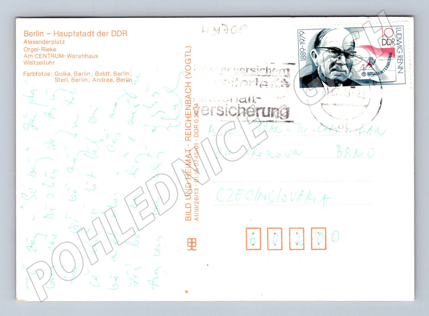 Pohlednice Německo Berlín Alexanderplatz 1983 (M31708)