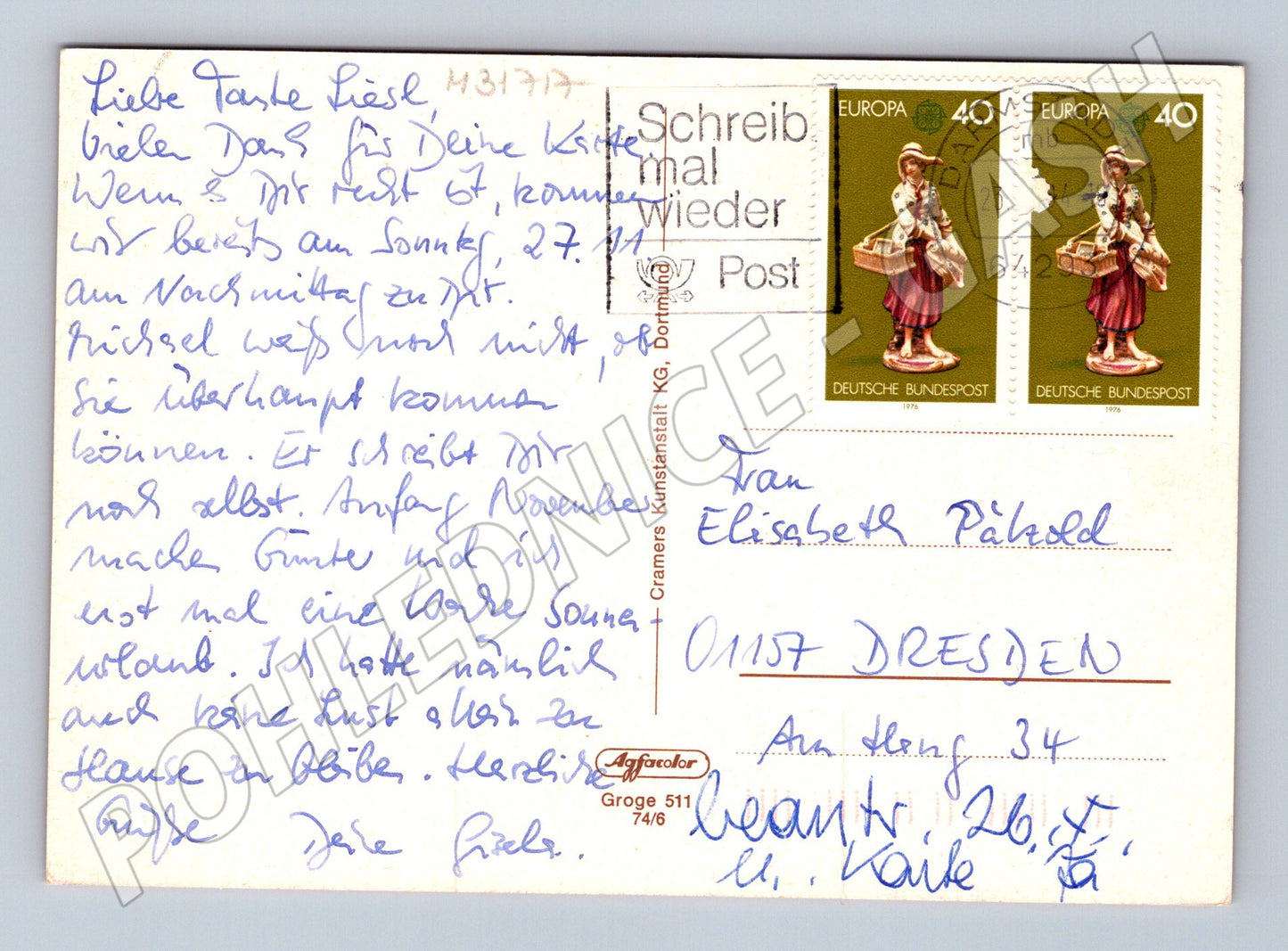 Pohlednice Německo Gross-Gerau koláž 1976 (M31717)
