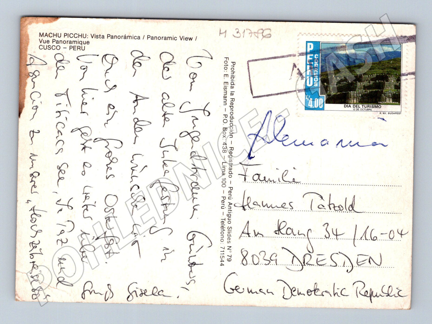 Pohlednice Peru Machu Picchu panoramatický pohled (M31786)