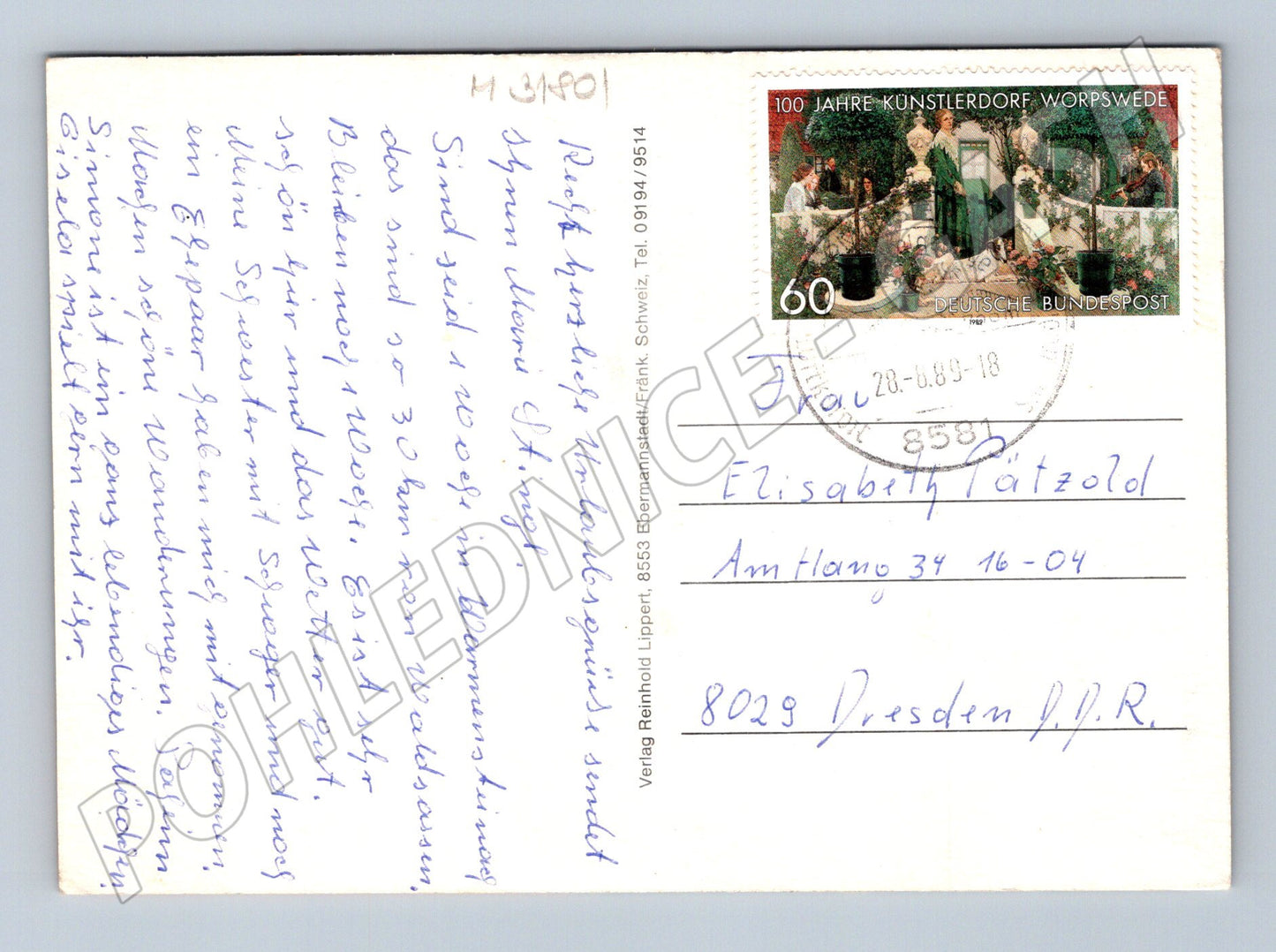 Pohlednice Německo Waldsassen kostely 1989 (M31801)