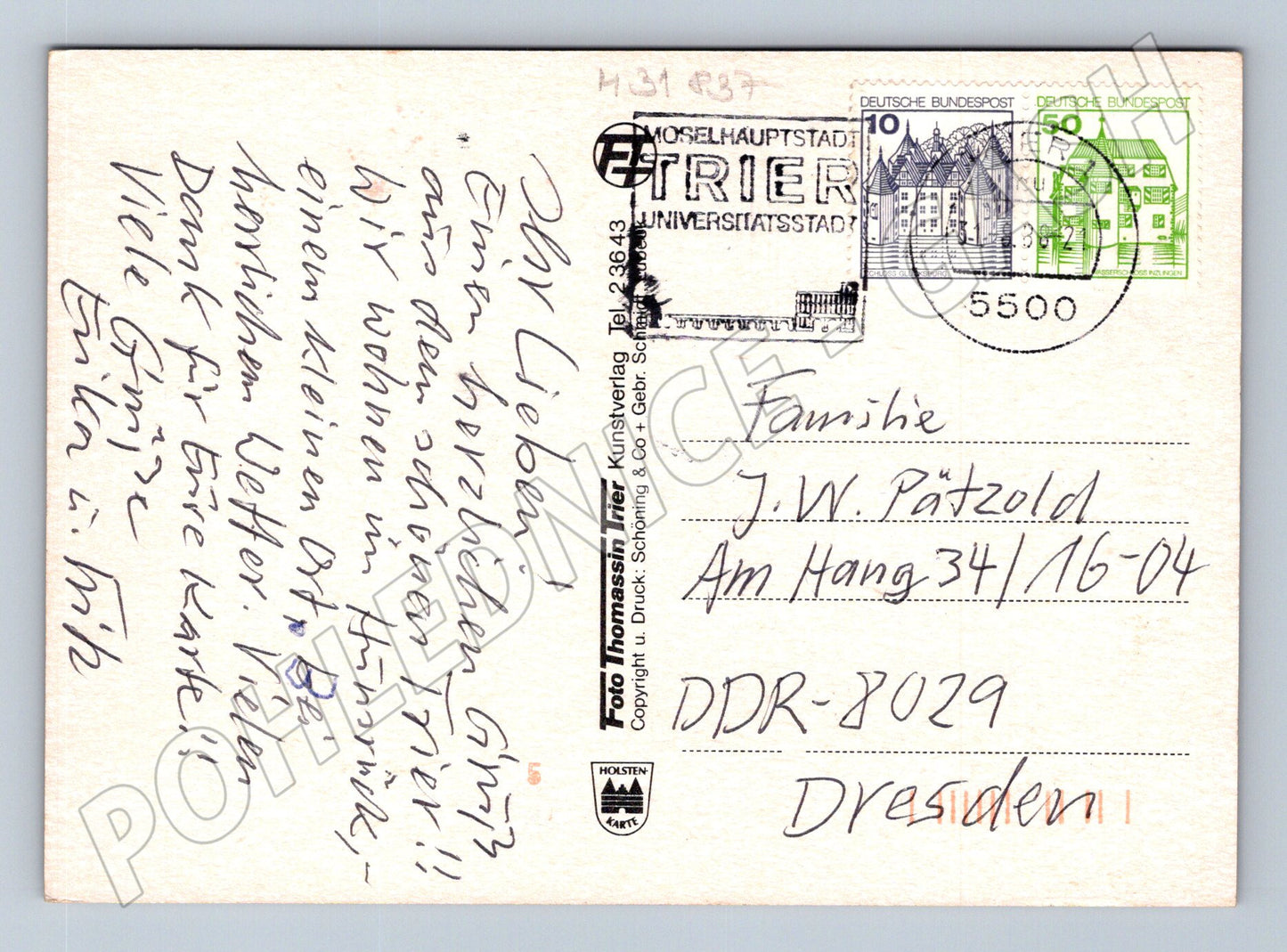 Pohlednice Německo Trier Porta Nigra kolem 1970 (M31837)
