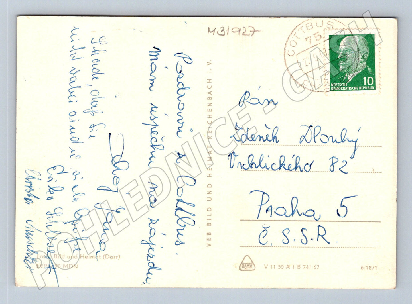 Pohlednice Německo Cottbus různé motivy 1973 (M31927)