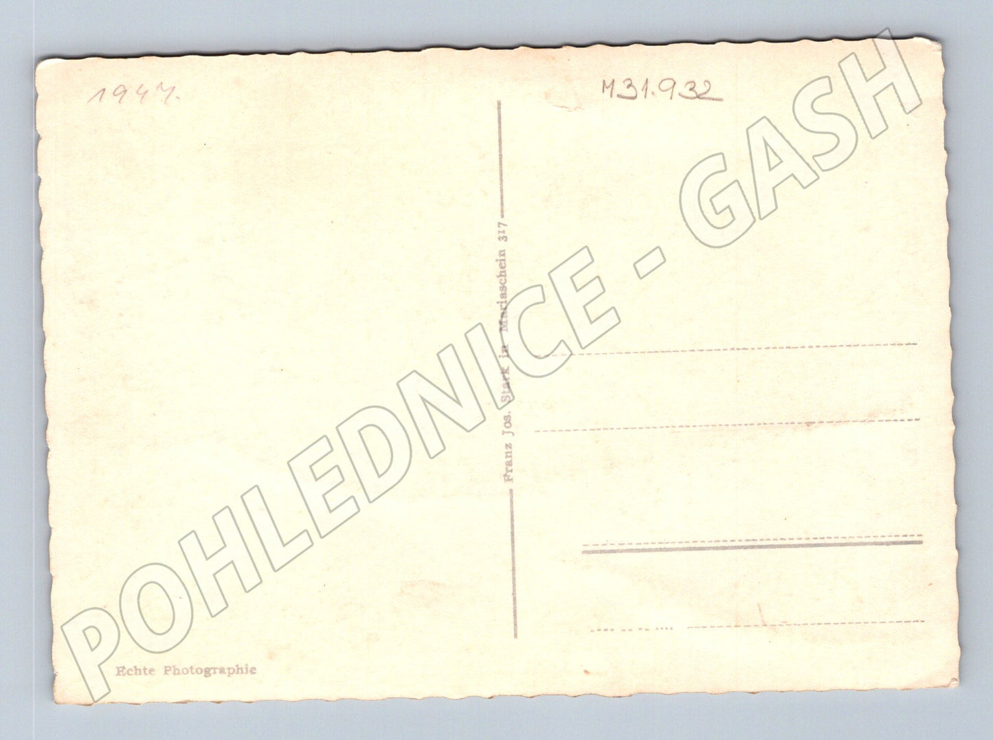 Pohlednice Karlovy Vary pohled na město s Třemi kříži 1947 (M31932)