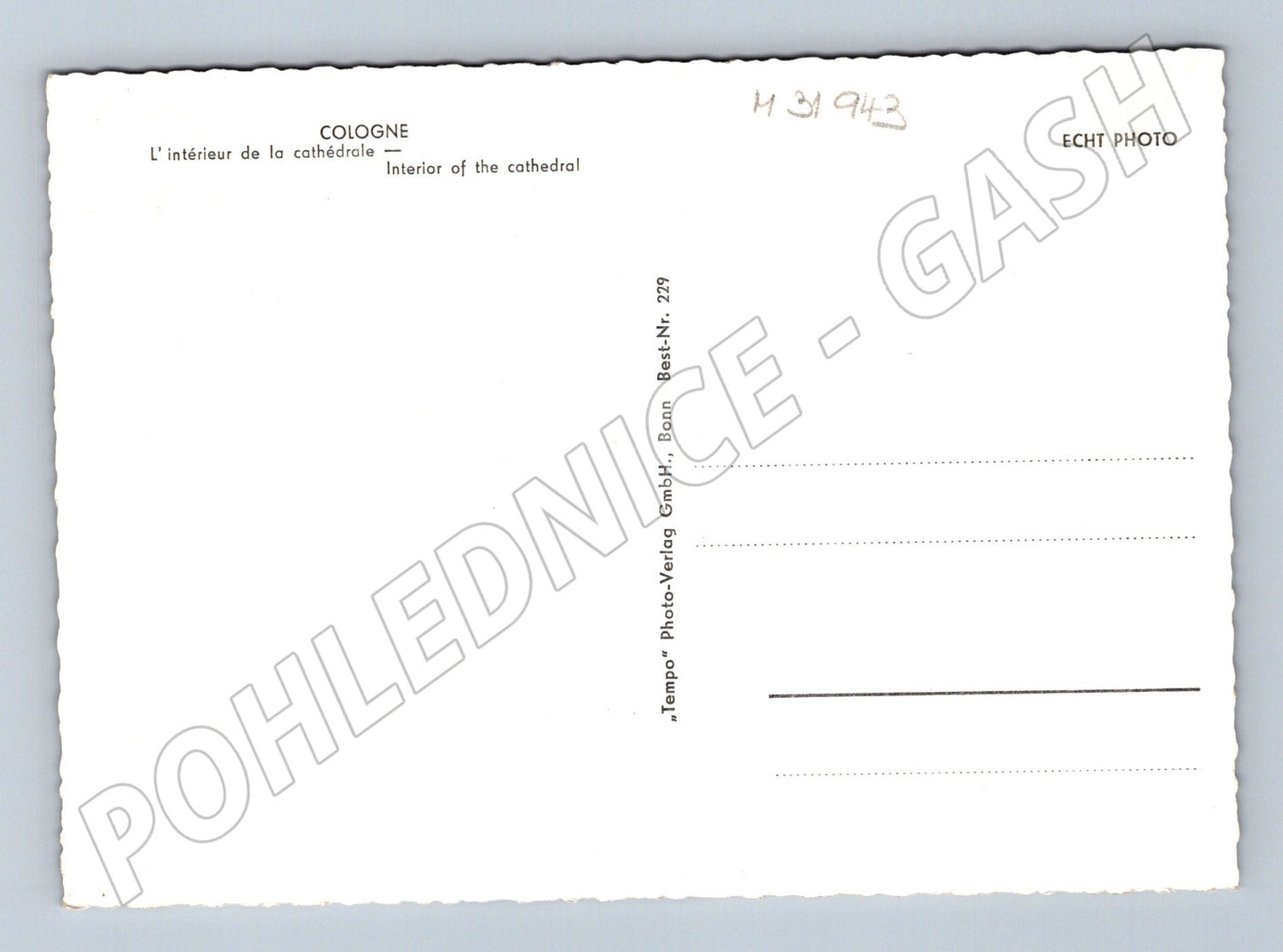 Pohlednice Německo Kolínský dóm interiér (M31943)
