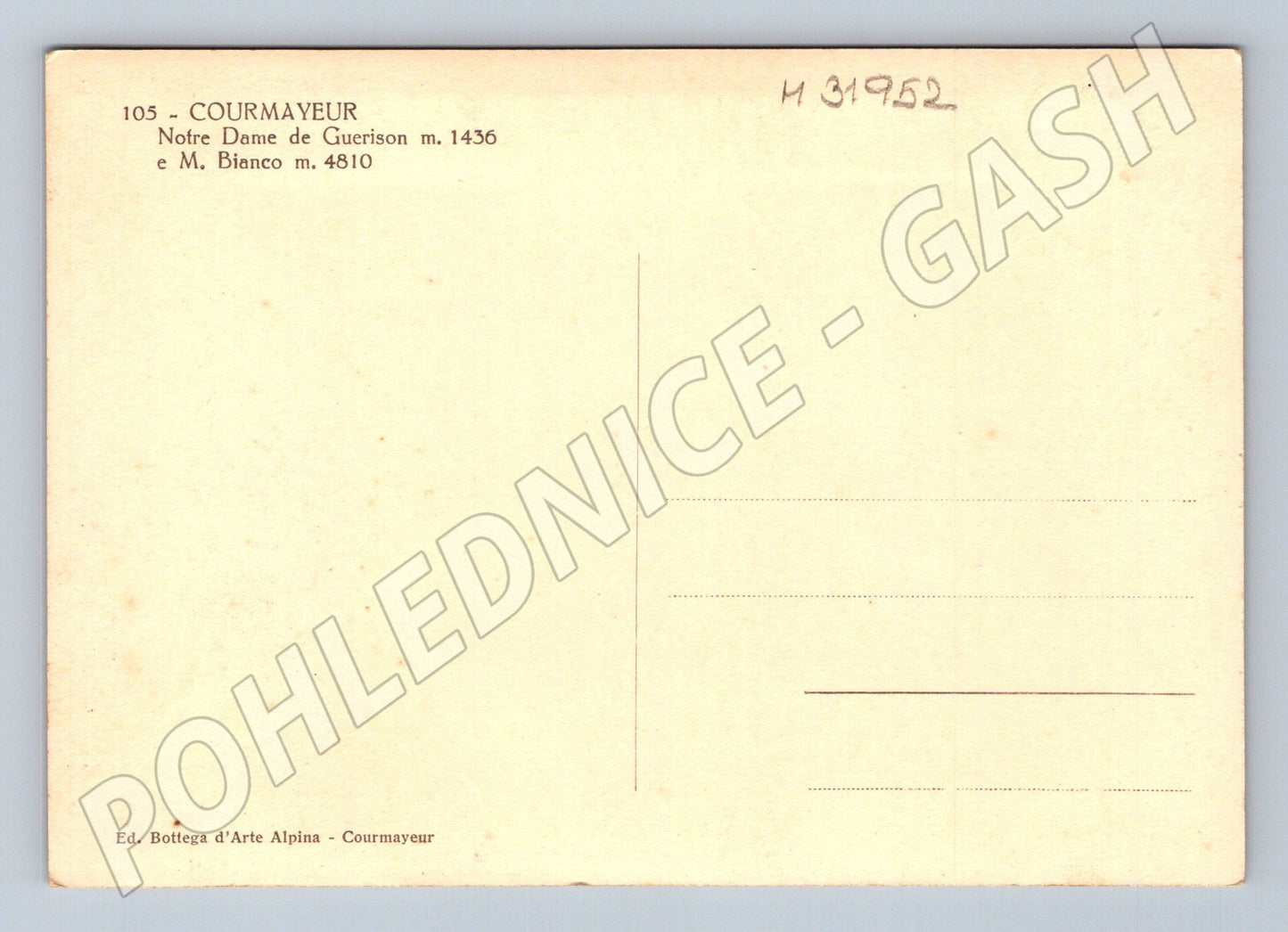 Pohlednice Itálie Courmayeur kostel a hora (M31952)