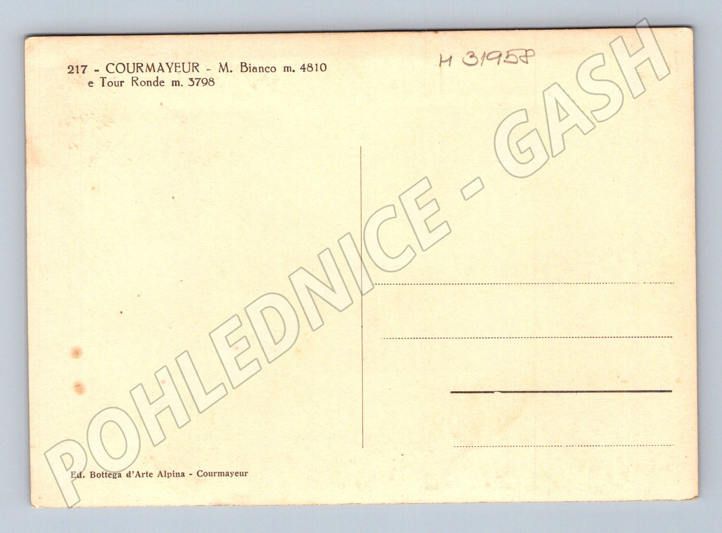 Pohlednice Itálie Courmayeur Mont Blanc ledovce (M31958)
