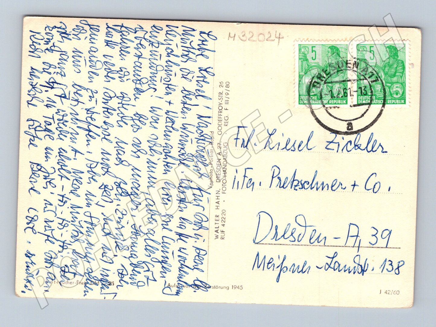 Německo Drážďany Rathaus, zámek a Brühlova terasa 1941 (M32024)
