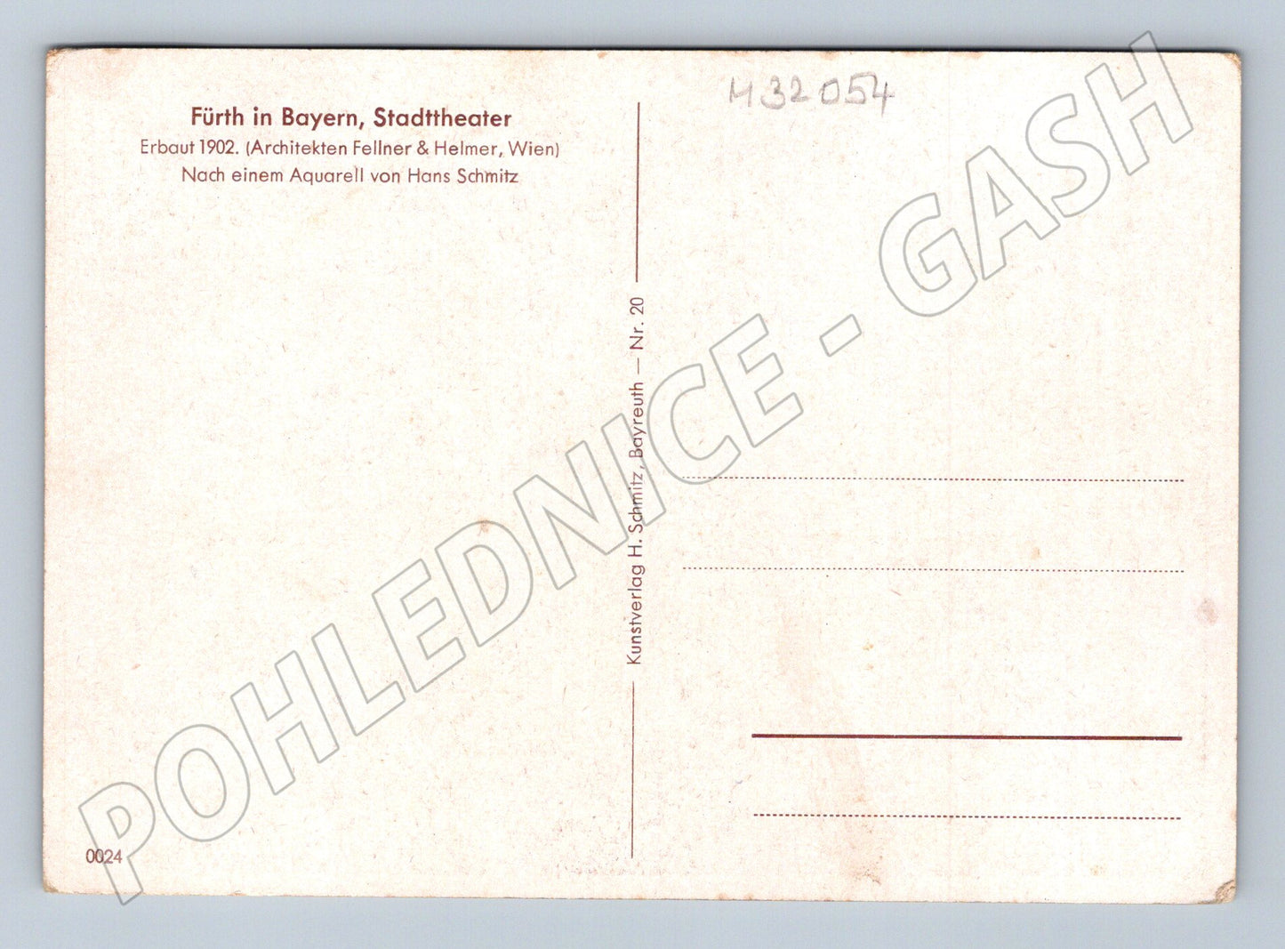 Pohlednice Německo Fürth Stadttheater 1902 (M32054)